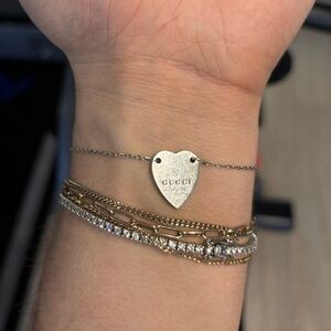 Authentic Gucci heart bracelet